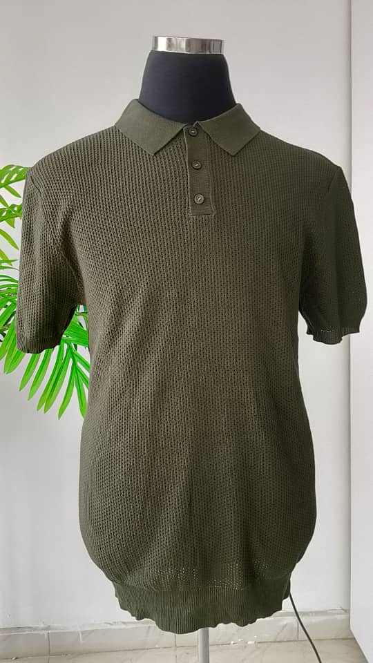 Brown Knitted Polo